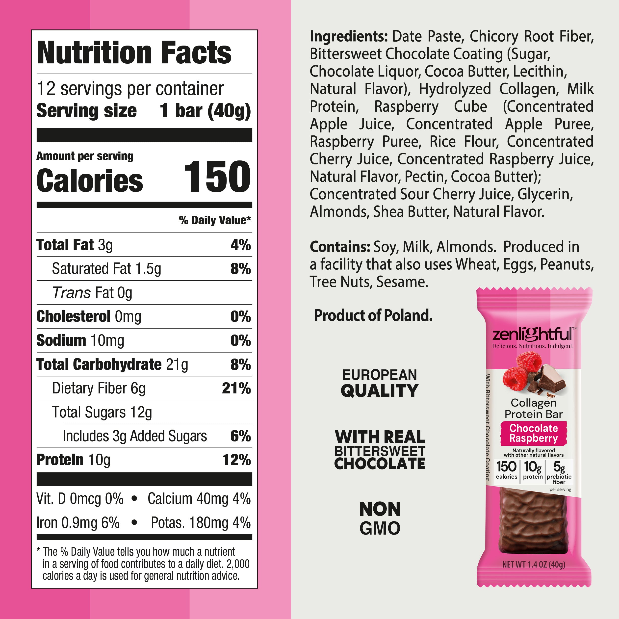 Chocolate Raspberry Collage Protein Bars - Zenlightful