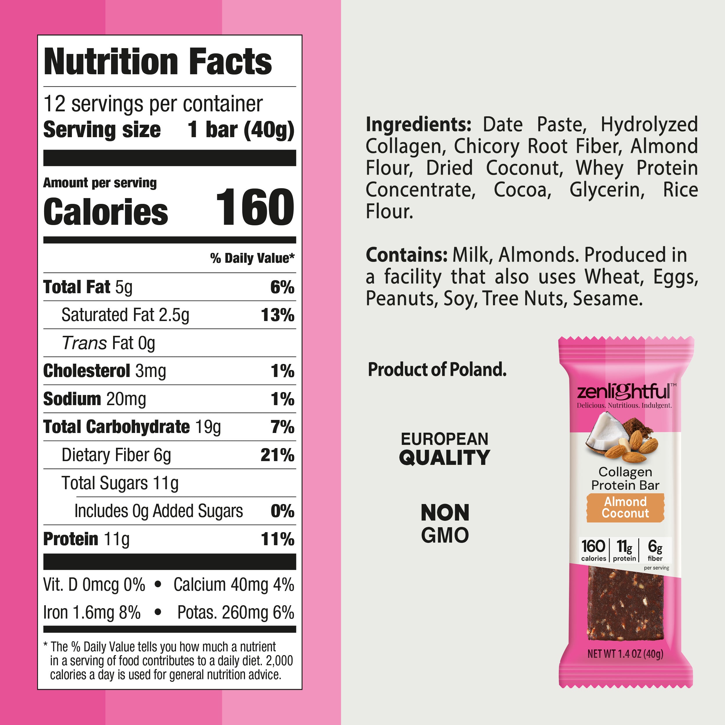 Almond Coconut Collagen Protein Bars - Zenlightful