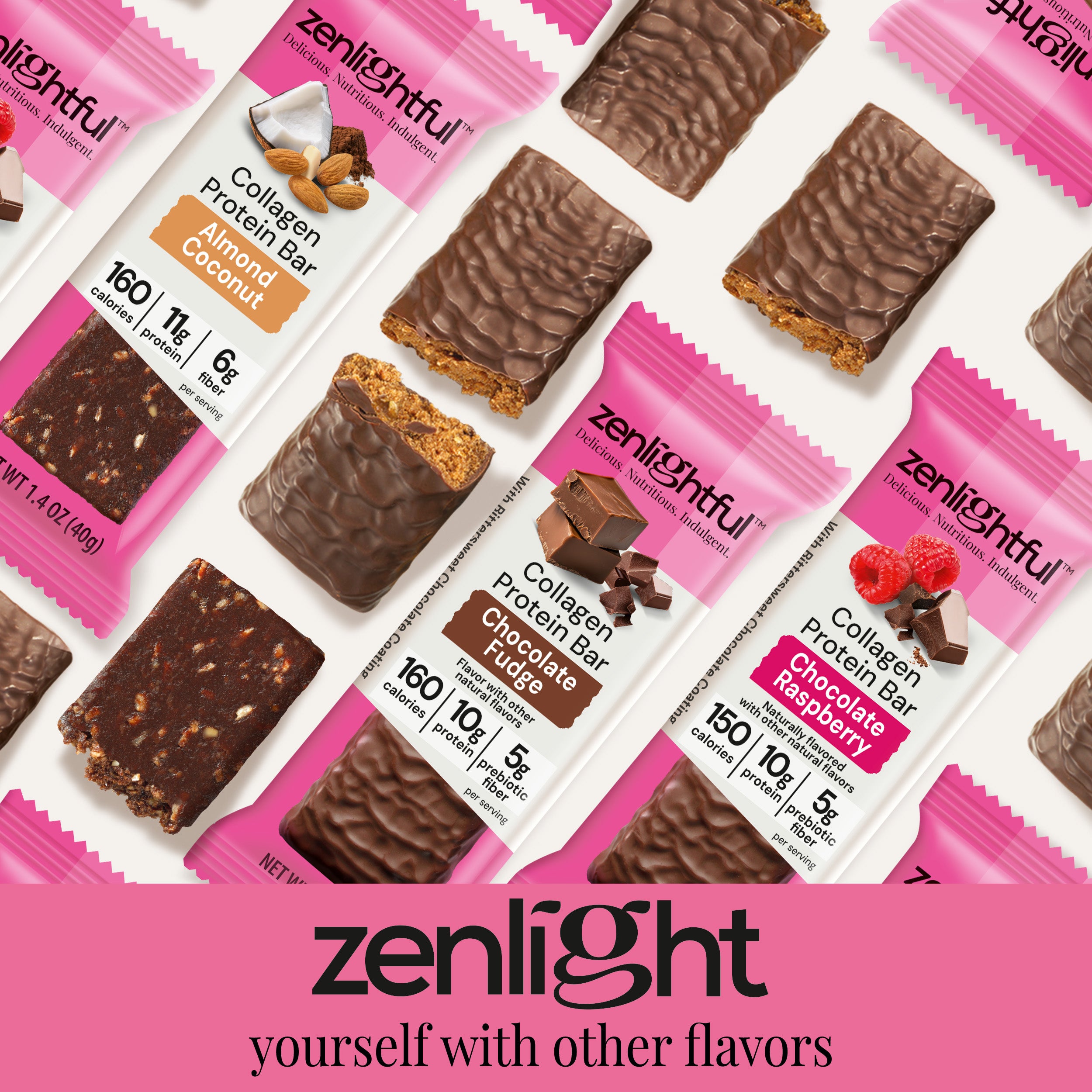 Chocolate Raspberry Collagen Protein Bars - Zenlightful