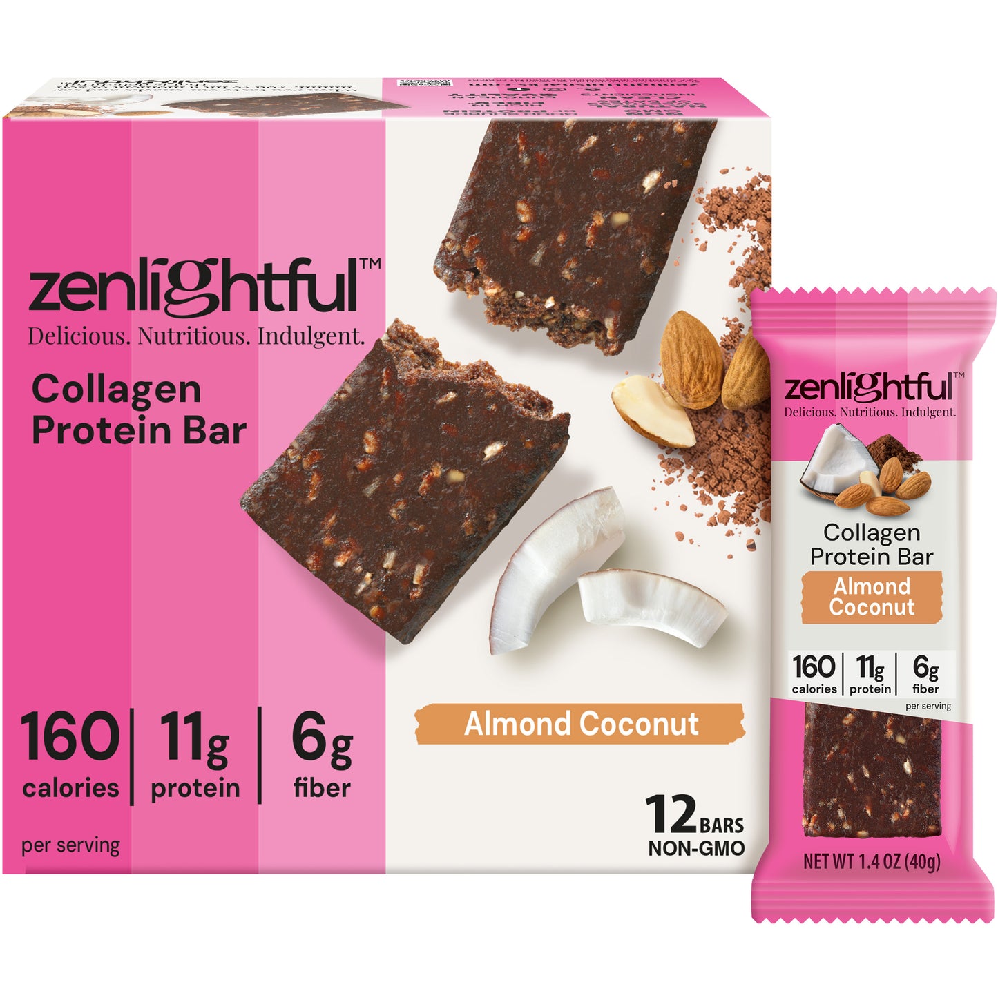 Almond Coconut Collagen Protein Bars - Zenlightful