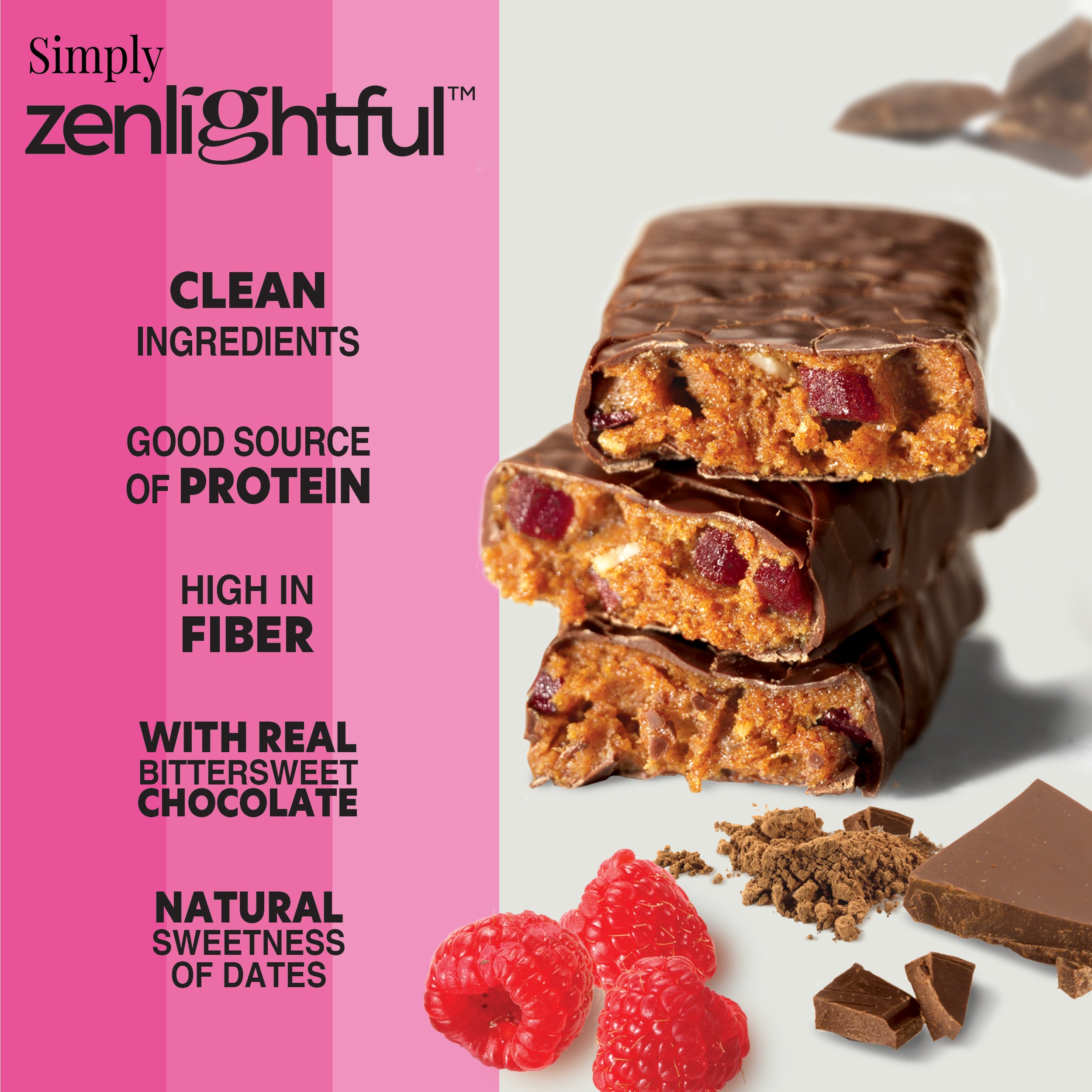 Chocolate Raspberry Collage Protein Bars - Zenlightful