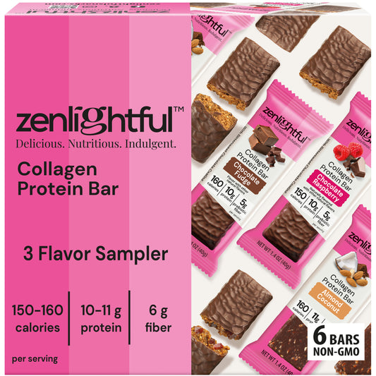 3 Flavor Sampler Collagen Protein Bars - Zenlightful